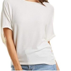 Michael Stars NWOT Verna Dolman Sleeve Knit Top ivory white